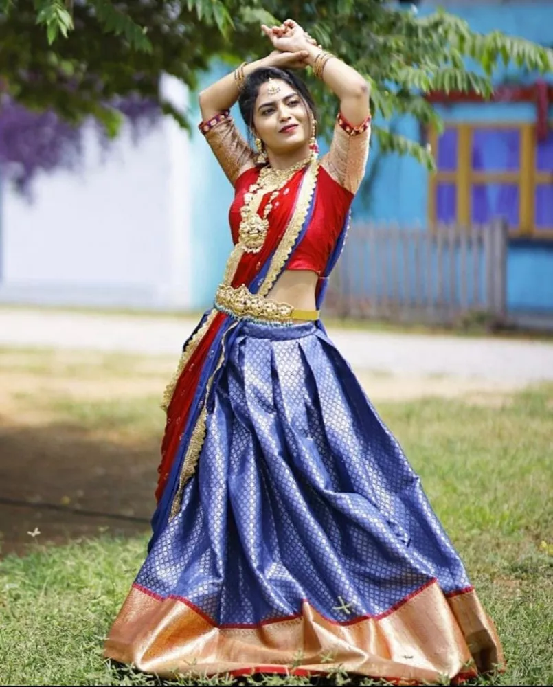 Lehnga choli designs which you can make from old saree's | Threads -  WeRIndia