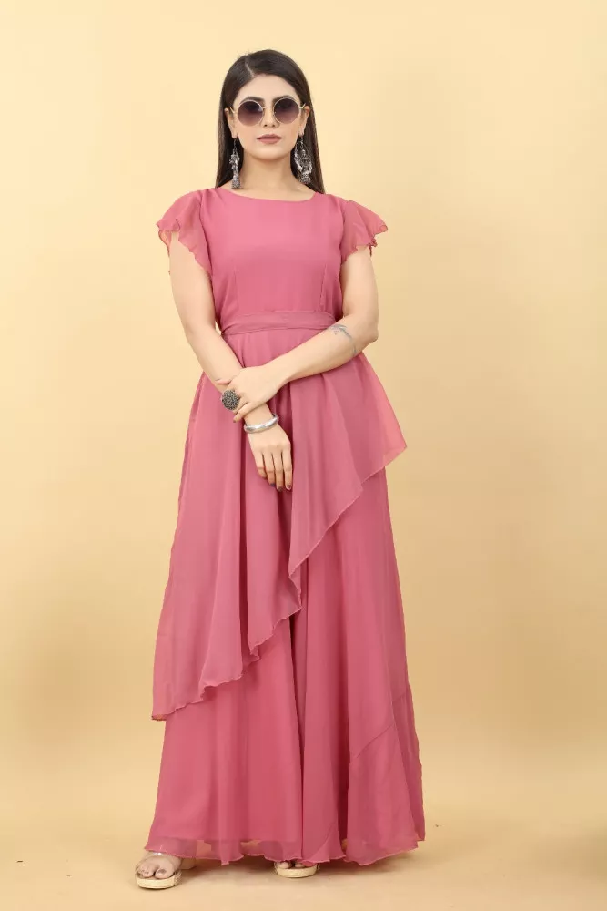 Gajri Color Party Wear Designer Gown Kurti  ANOKHI FASHION