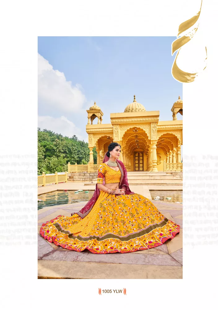 Royal Bridal Lehenga Choli in Pink Color Vaishali Silk with Gota Patti and Real Mirror Work Indian Bridal Lehenga Choli