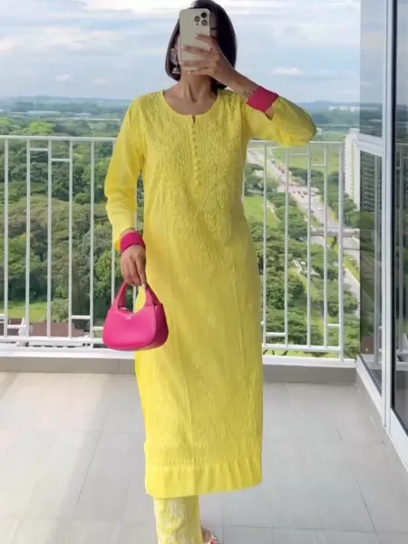 Buy Lakhnavi Chikankari Dress for Women Online from India's Luxury  Designers 2024