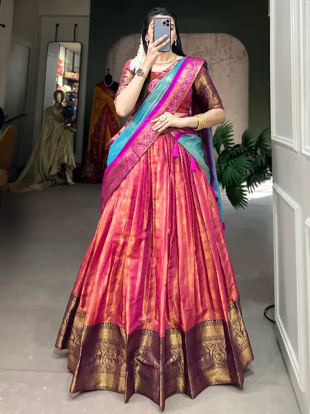 Purple Color Weaving Zari Work Jacquard Pethani Lehenga Sets - Shivam  E-Commerce at Rs 4399.00, Surat | ID: 2850713586148